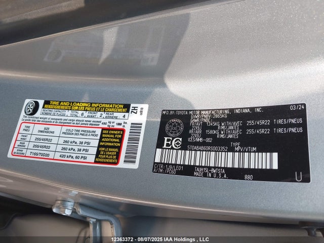 5TDABAB60RS003352 Lexus t24a-fts