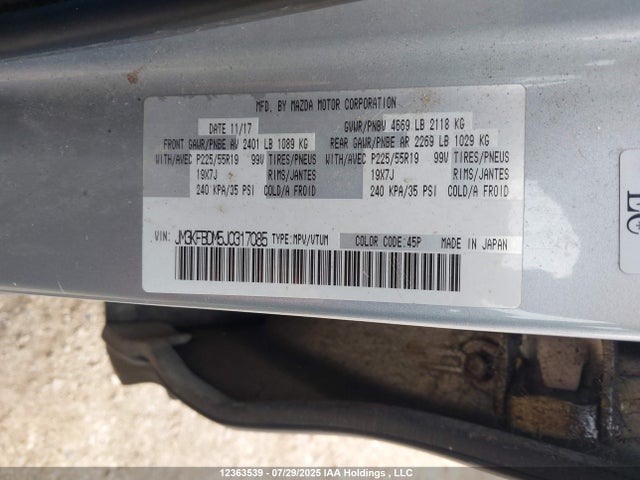 Mazda py cylinder deactivation 2018 JM3KFBDM5J0317085 Image 9