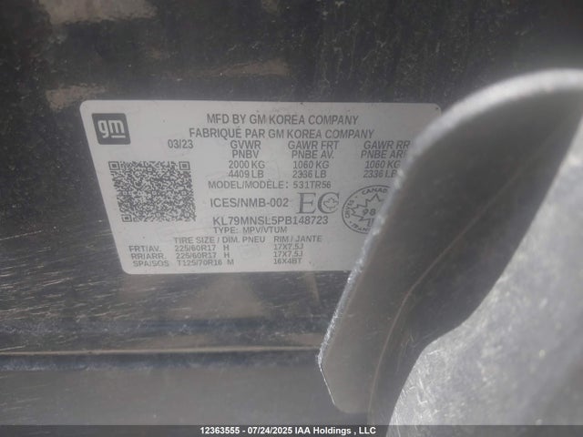 Chevrolet l3t 2023 KL79MNSL5PB148723 Image 9