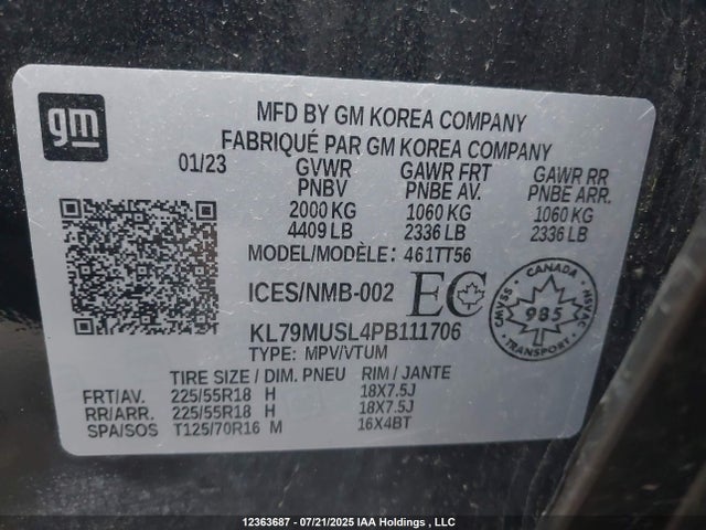 Chevrolet l3t 2023 KL79MUSL4PB111706 Image 9