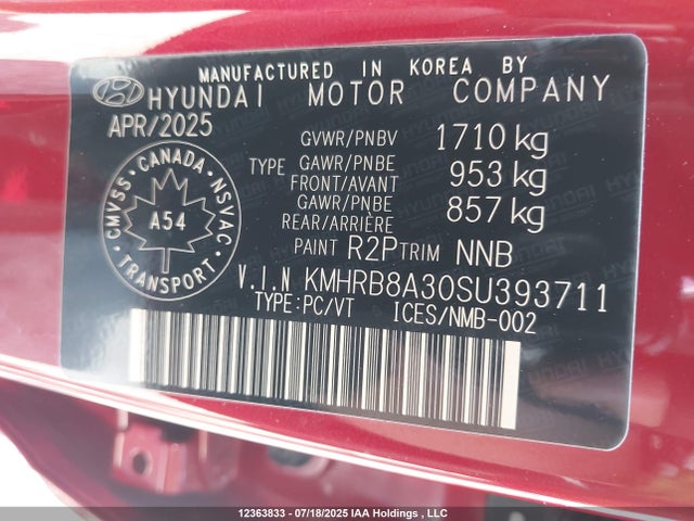 Hyundai mpi gamma ii 2025 KMHRB8A30SU393711 Image 9