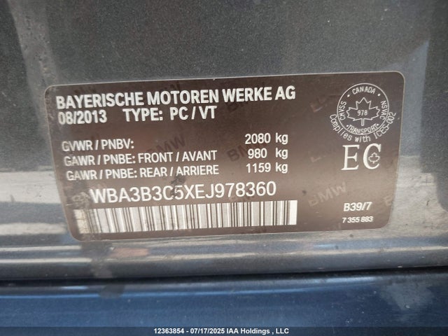 WBA3B3C5XEJ978360 BMW 328I
