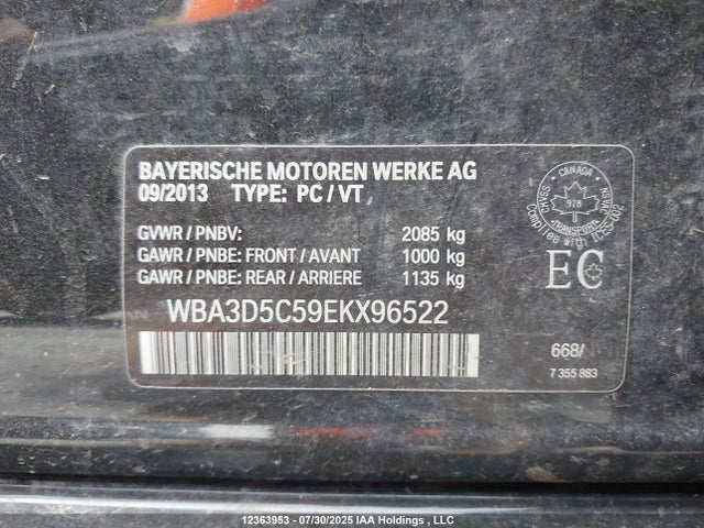 BMW 328D 2014 WBA3D5C59EKX96522 Image 9