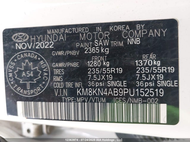 Hyundai 2023 2023 KM8KN4AB9PU152519 Image 9