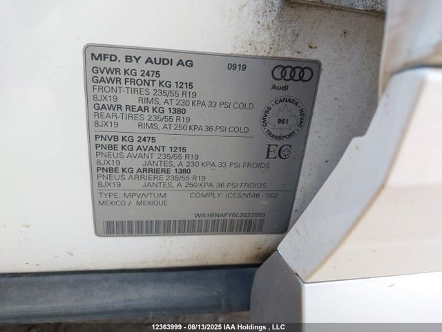 WA1BNAFY6L2022553 Audi Q5