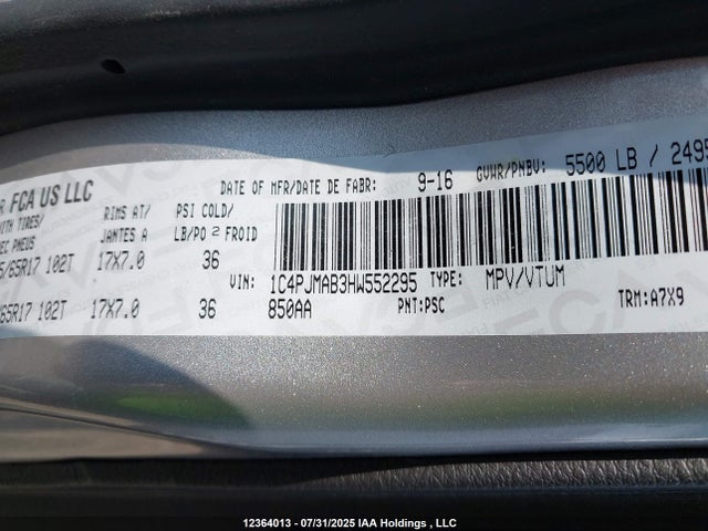 1C4PJMAB3HW552295 Jeep 2017