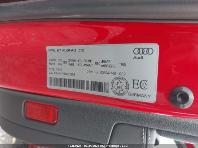 Audi S4 2022 WAUC4AF47NA033903 Image 9