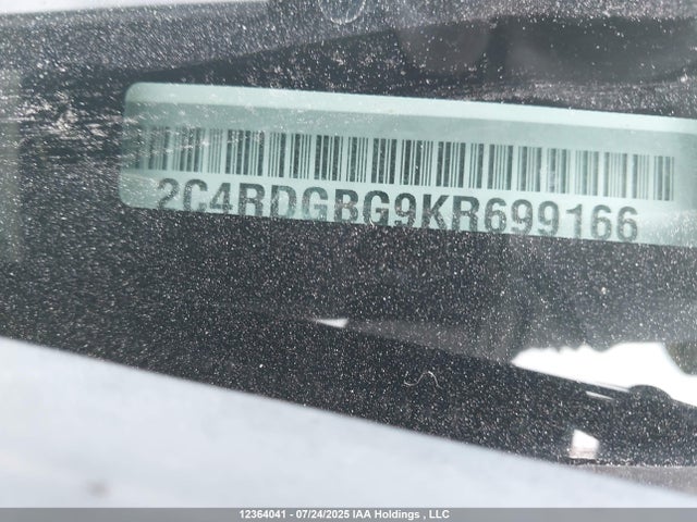 2C4RDGBG9KR699166 Dodge Grand Caravan