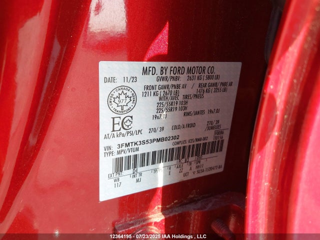 Ford Mustang Mach-E 2023 3FMTK3S53PMB02302 Image 9