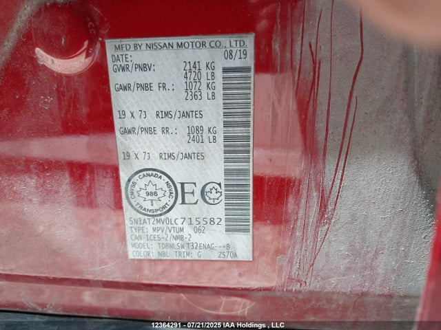 5N1AT2MV0LC715582 Nissan 2020