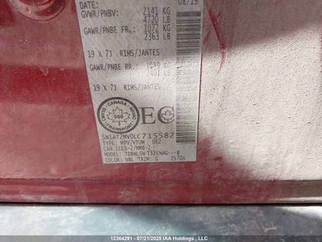 5N1AT2MV0LC715582 Nissan 2020