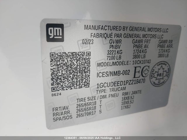 1GCUDEED1PZ218470 Chevrolet l84
