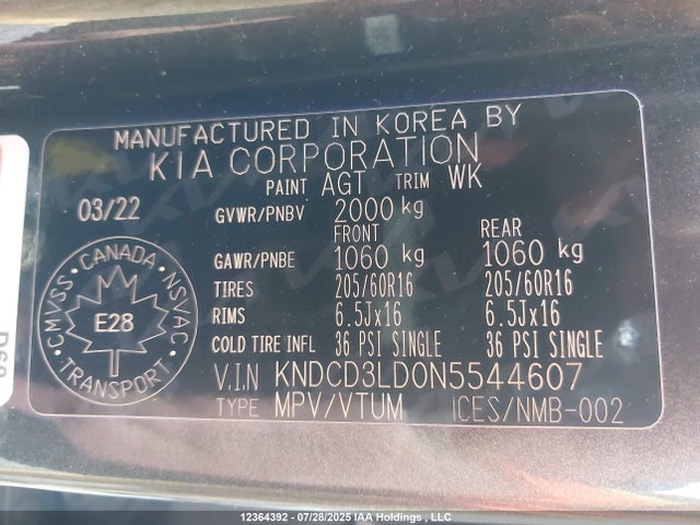 KIA gdi 2022 KNDCD3LD0N5544607 Image 19