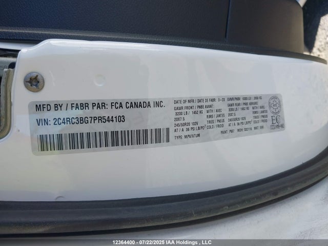 Chrysler 2023 2023 2C4RC3BG7PR544103 Image 9