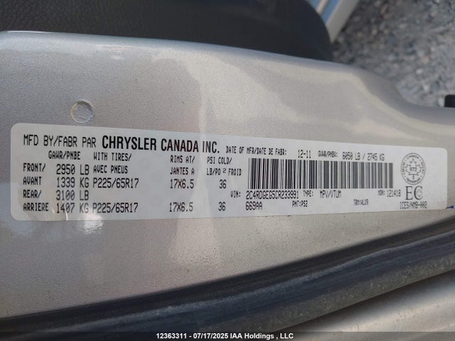 Aukcja sprzedaży 2012 Dodge Grand Caravan R/t, vin: 2C4RDGEG5CR233991, numer aukcji: 12363311