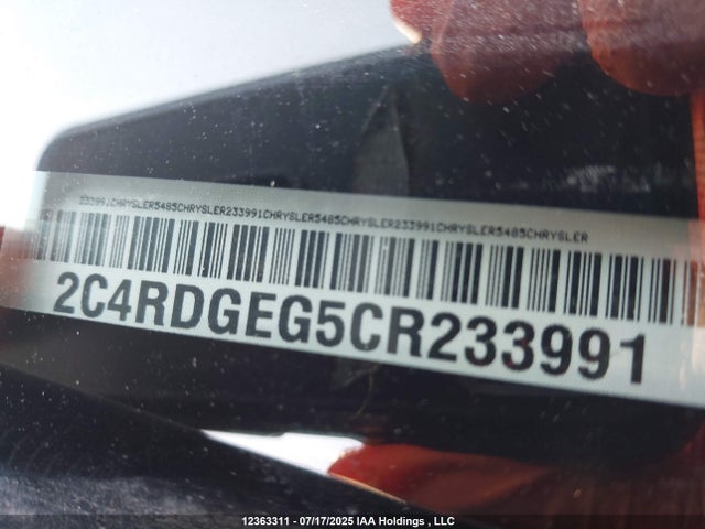 Aukcja sprzedaży 2012 Dodge Grand Caravan R/t, vin: 2C4RDGEG5CR233991, numer aukcji: 12363311