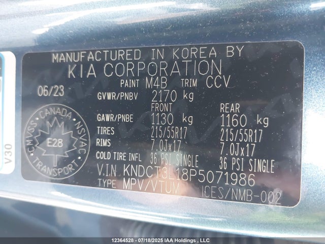 KNDCT3L18P5071986 KIA 2023