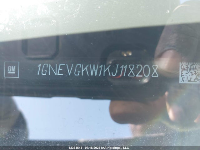 1GNEVGKW1KJ118208 Chevrolet lfy - spark ignited direct injection, atss, gen 1