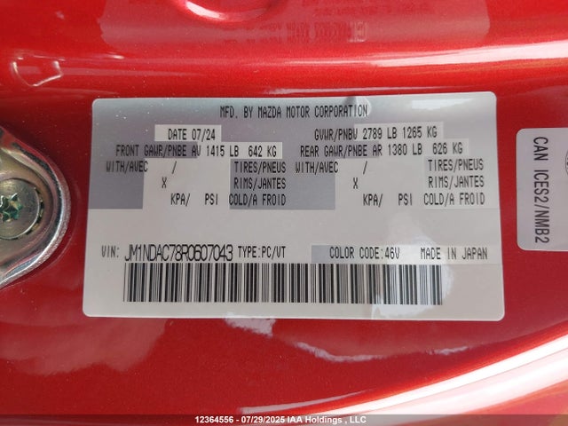 JM1NDAC78R0607043 Mazda pe