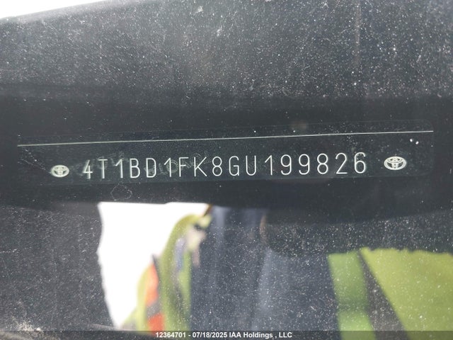 Продажа на аукционе авто 2016 Toyota Camry Hybrid/le/xle/se, vin: 4T1BD1FK8GU199826, номер лота: 12364701