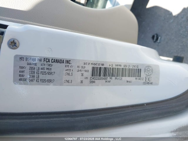 2C4RDGDG6GR349997 Dodge Grand Caravan