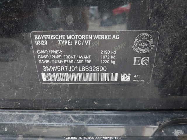 3MW5R7J01L8B32890 BMW 330I
