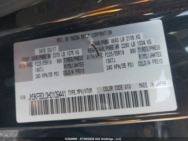 JM3KFBDL0H0109441 Mazda py