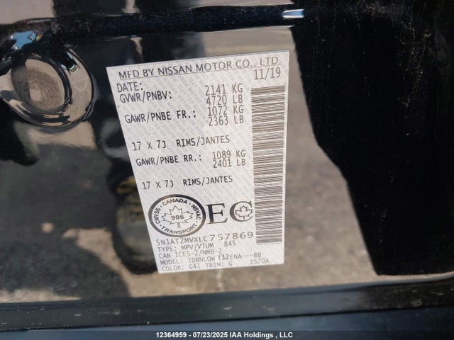 Nissan 2020 2020 5N1AT2MVXLC757869 Image 18