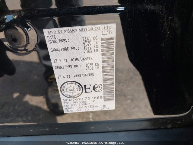 Nissan 2020 2020 5N1AT2MVXLC757869 Image 9