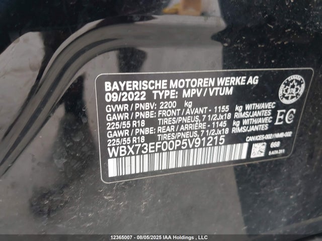 WBX73EF00P5V91215 BMW X1