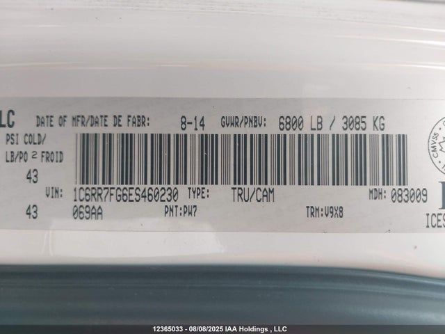 Dodge 1500 2014 1C6RR7FG6ES460230 Image 18