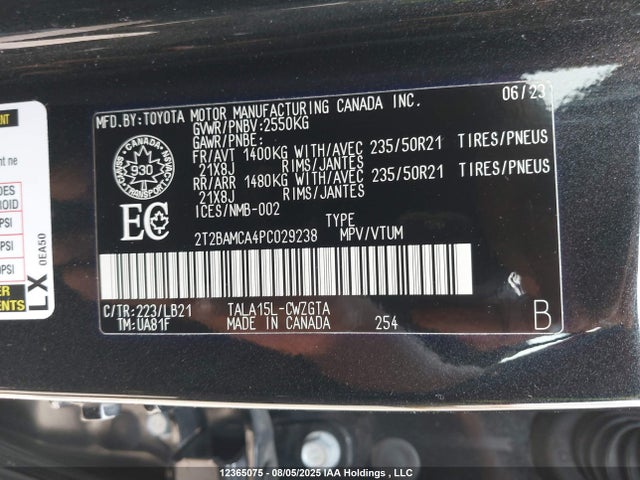 2T2BAMCA4PC029238 Lexus t24a-fts