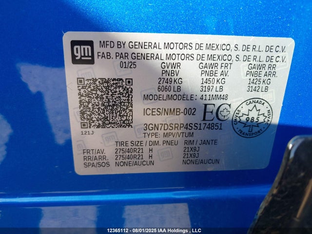 3GN7DSRP4SS174851 Chevrolet x0b+ec3