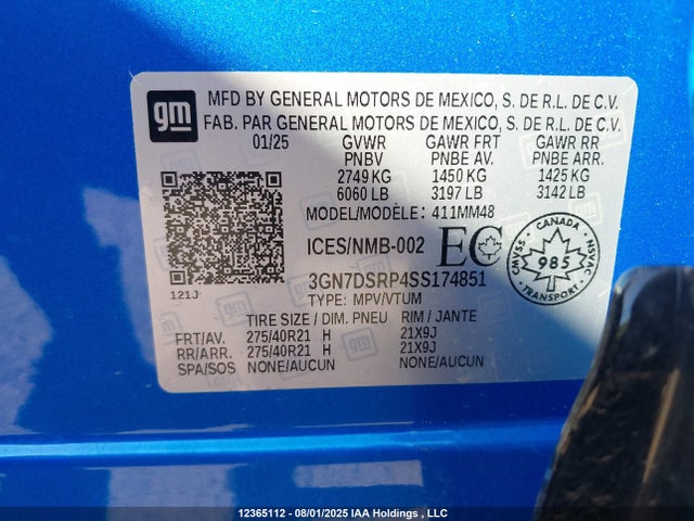 3GN7DSRP4SS174851 Chevrolet x0b+ec3