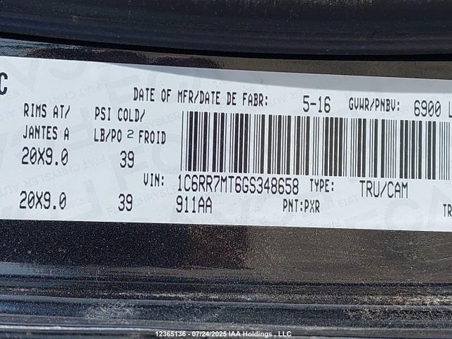 RAM 1500 2016 1C6RR7MT6GS348658 Image 9