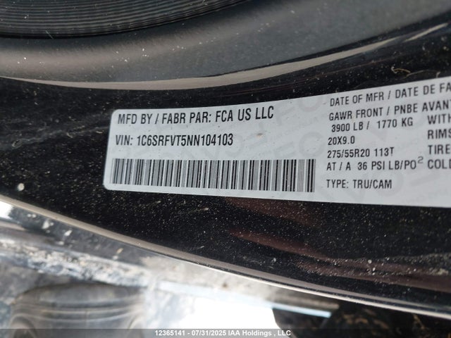 RAM 1500 2022 1C6SRFVT5NN104103 Image 9