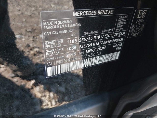 W1N4N4HBXTJ765613 Mercedes-Benz m260