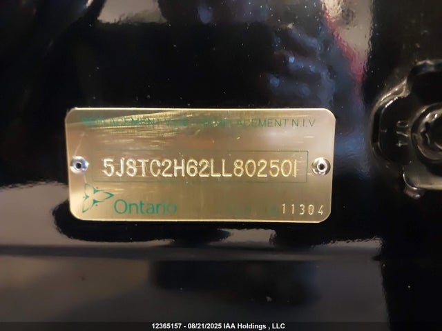 5J8TC2H62LL802501 Acura k20c4
