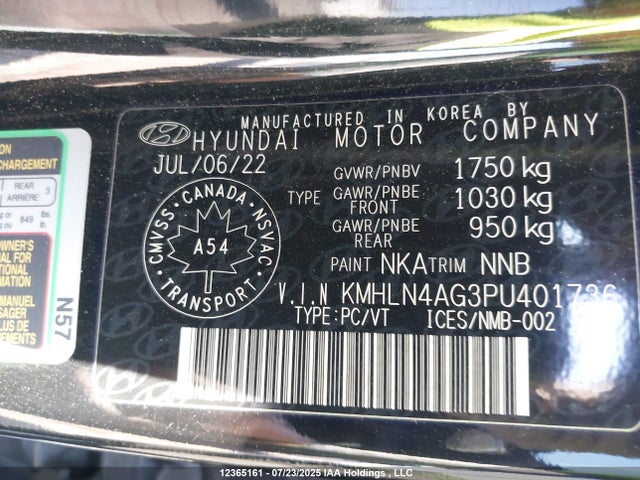 Hyundai mpi nu pe 2023 KMHLN4AG3PU401736 Image 9