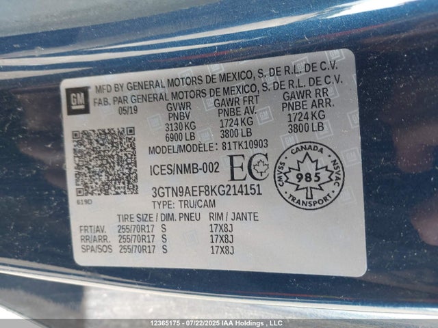 3GTN9AEF8KG214151 GMC l82