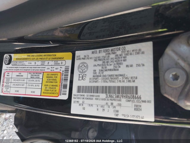 3LN6L5MU9HR608666 Lincoln 2.0l 4v atk