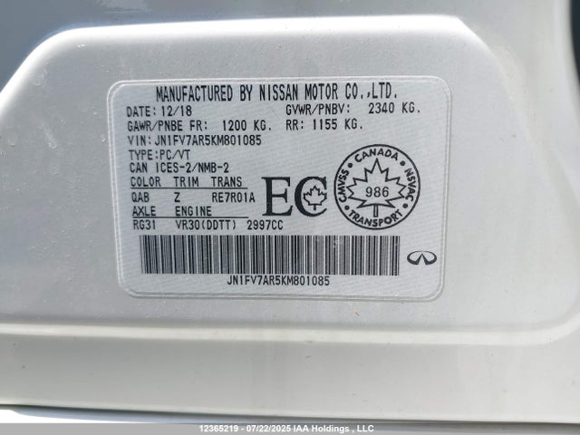 JN1FV7AR5KM801085 Infiniti 2019