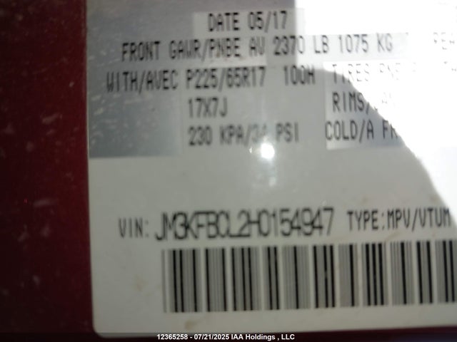 JM3KFBCL2H0154947 Mazda py
