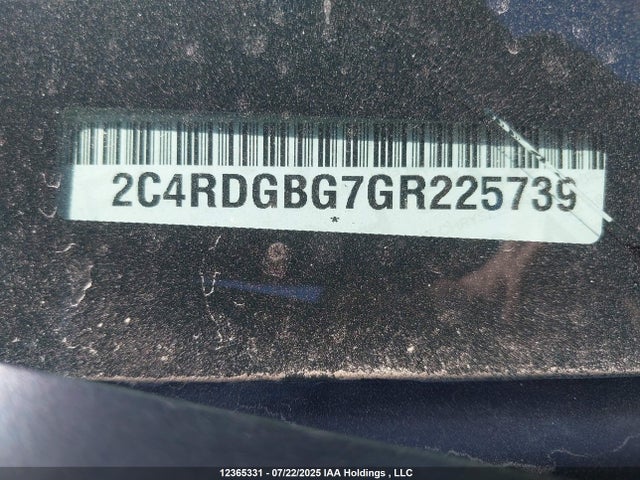 2C4RDGBG7GR225739 Dodge 2016