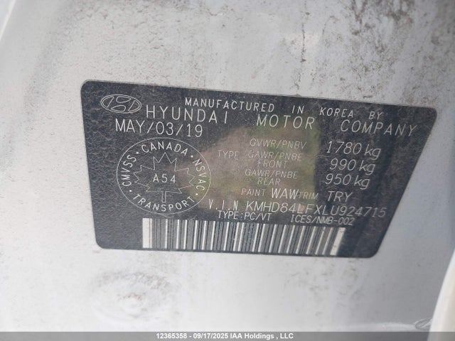 KMHD84LFXLU924715 Hyundai Elantra Luxury