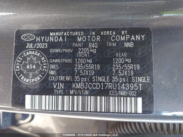 KM8JCCD17RU143951 Hyundai t-gdi gamma ii