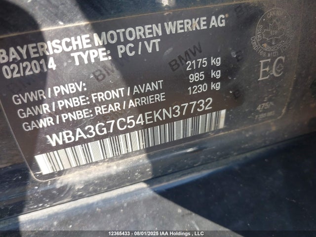 WBA3G7C54EKN37732 BMW 328I