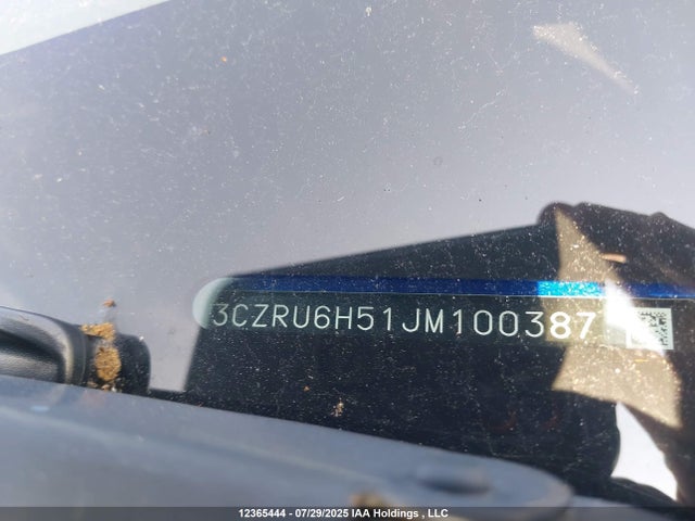 3CZRU6H51JM100387 Honda r18z9