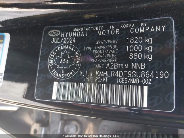 KMHLR4DF9SU864190 Hyundai t-gdi gamma ii