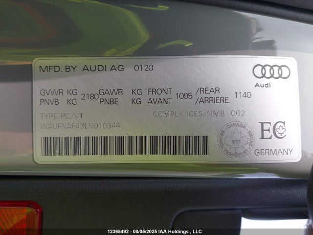 WAUFNAF43LN010344 Audi 2020